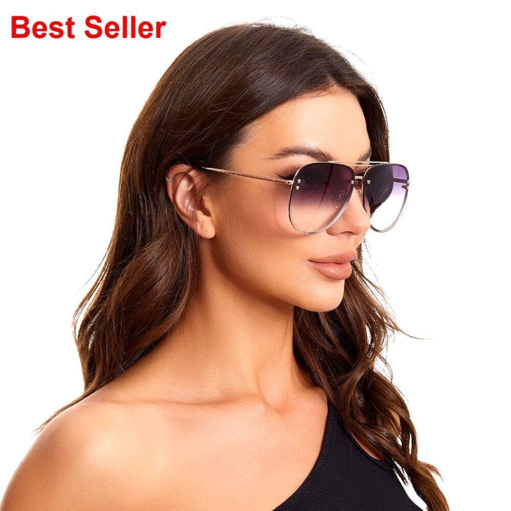 Oversized Aviator Sunglasses Women's UV400 Protection Y2K Retro